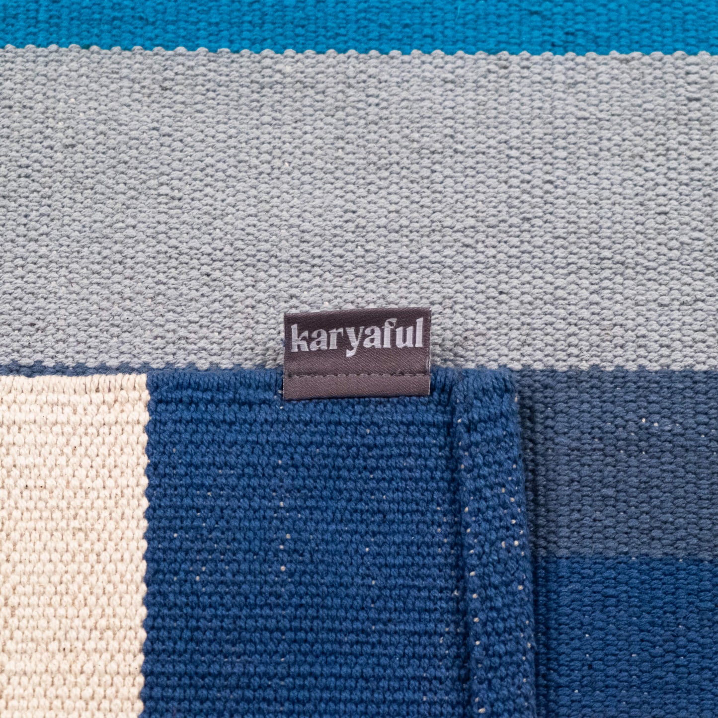 Handloom Cotton Yoga Rug: Laut